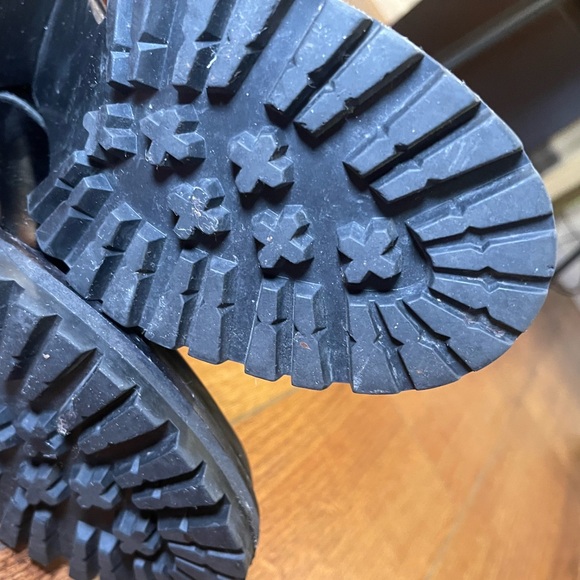 Jeffrey Campbell Legion Black Leather Lace Up Chunky Ankle Boots Size 7.5M - Picture 16 of 16